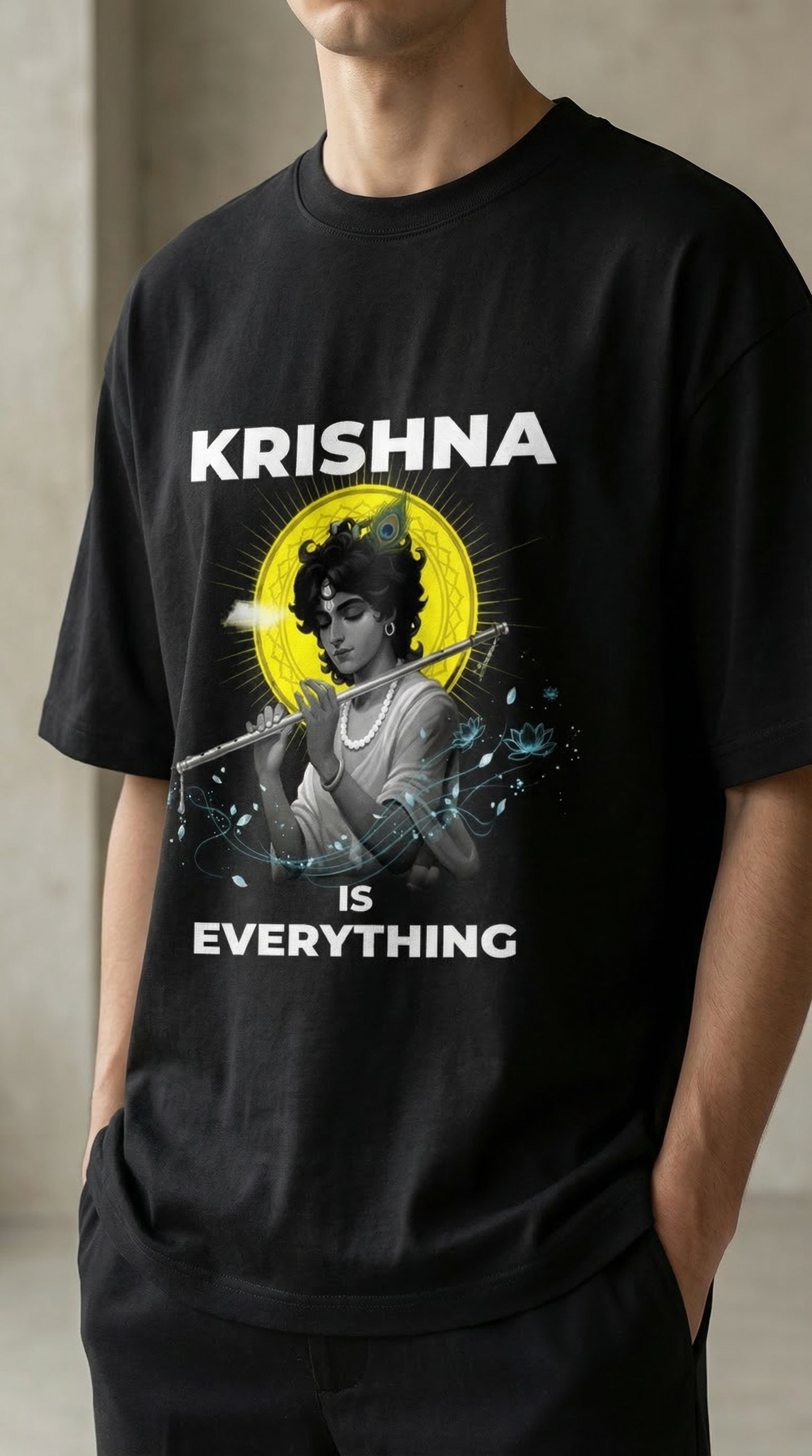 The Eternal Krishna – Sacred Flow Graphic T - Shirt