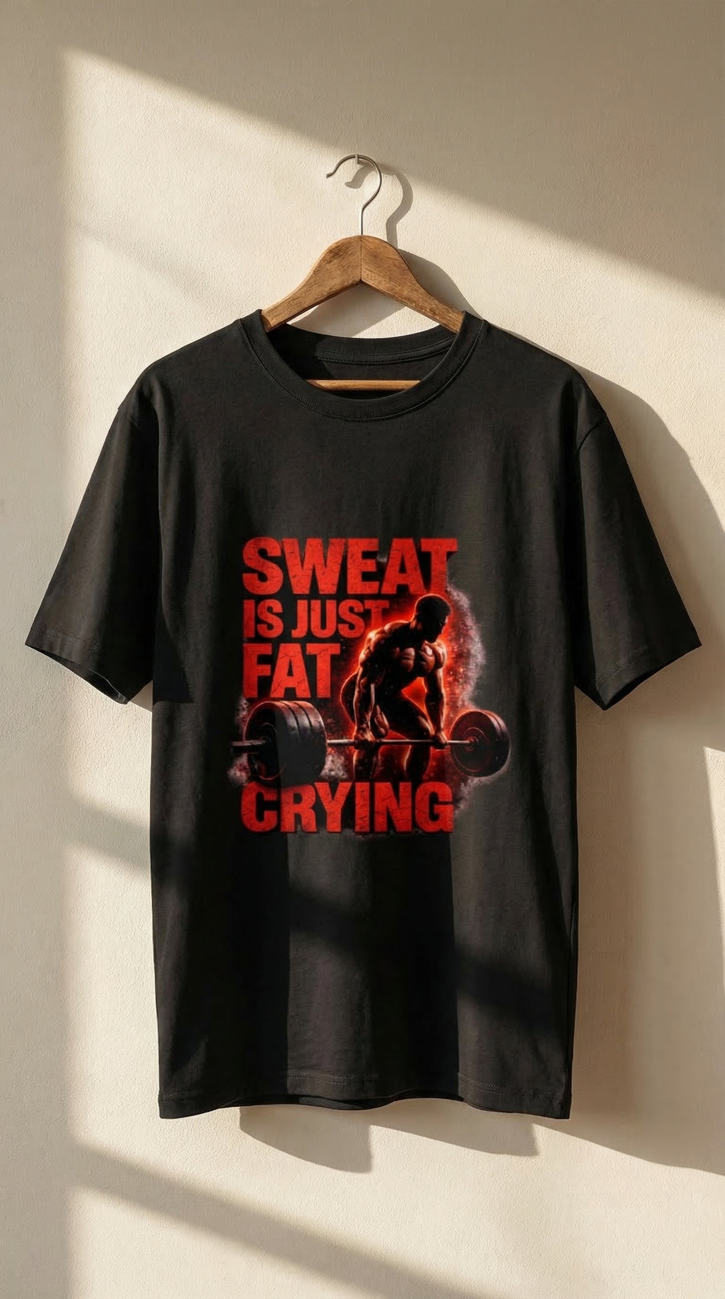 Sweat Is Just Fat Crying Premium Gym T - Shirt